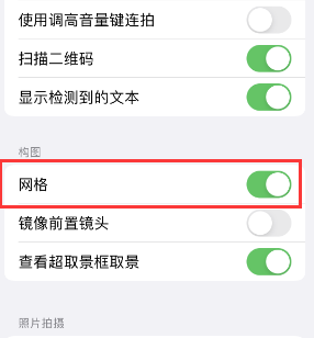 永和苹果手机维修网点分享iPhone如何开启九宫格构图功能 