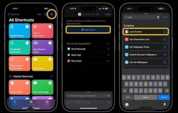 永和苹果14锁屏维修店分享iPhone14升级iOS16.4后如何创建锁屏快捷方式 